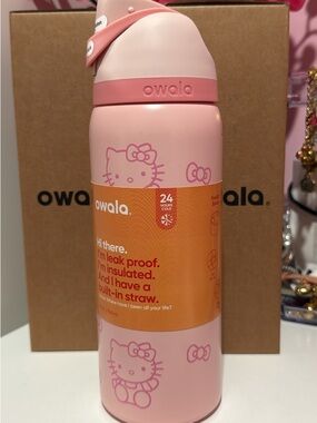 Owala x Hello Kitty Pink Insulated Water Bottle